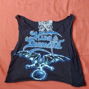 Kind diamond metal band shirt diy crop top